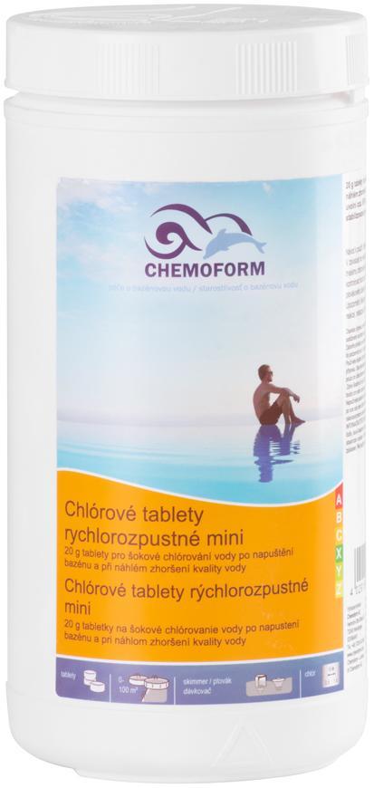 Tablety Chemoform 4601, 20 g, chlórové, rýchlorozpustné, bal. 1 kg
