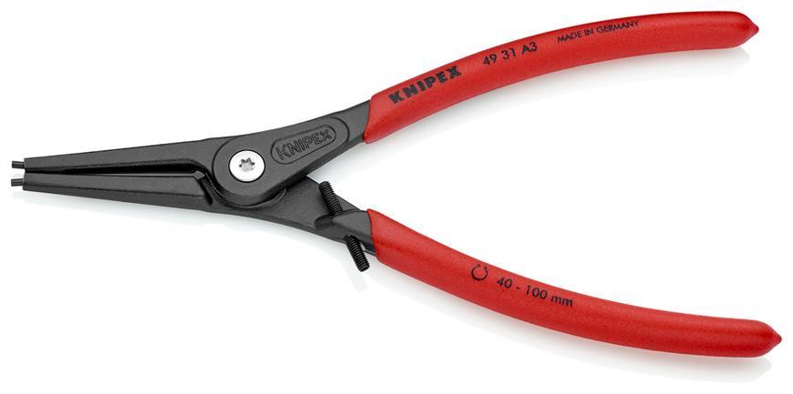 Klieste KNIPEX 49 31 A3, 40-100 mm, rovne, precizne, na vonk. poist. kruzky