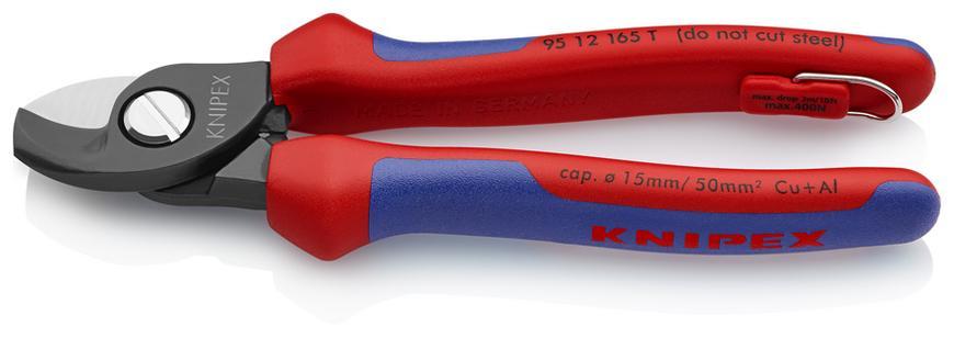 Noznice kablove KNIPEX 95 12 165 T, 165 mm, do 15mm/50mm2
