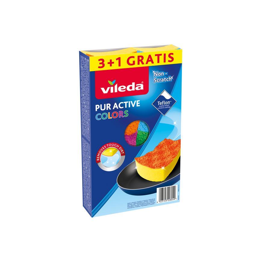 Hubka Vileda Pur, active Colors, 3+1 ks