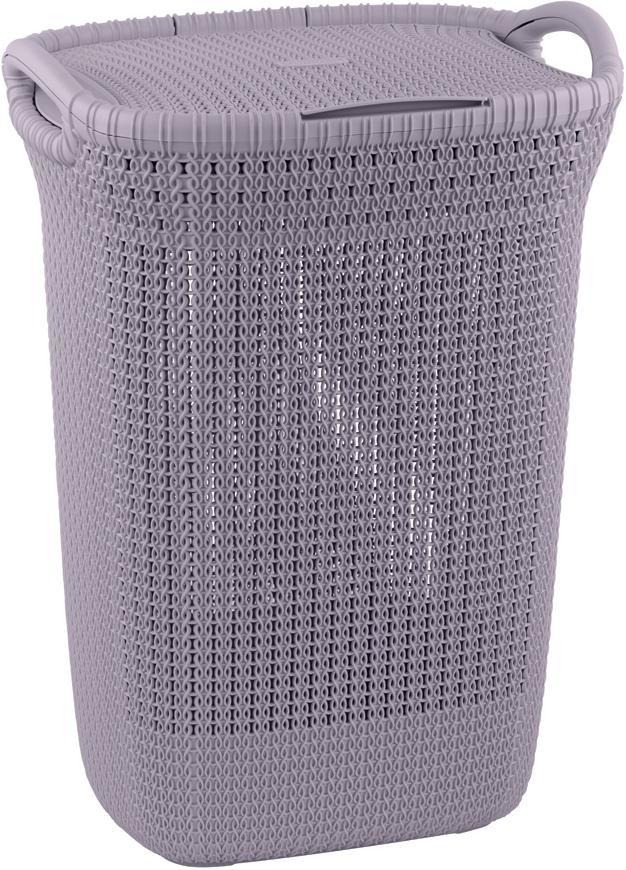 Kôš na bielizeň a prádlo Curver® KNIT 3676 57L - svetlofialový, 45x61x34cm