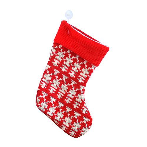 Ozdoba MagicHome Vianoce, ponožka, červená, vianočný motív, bal. 5 ks