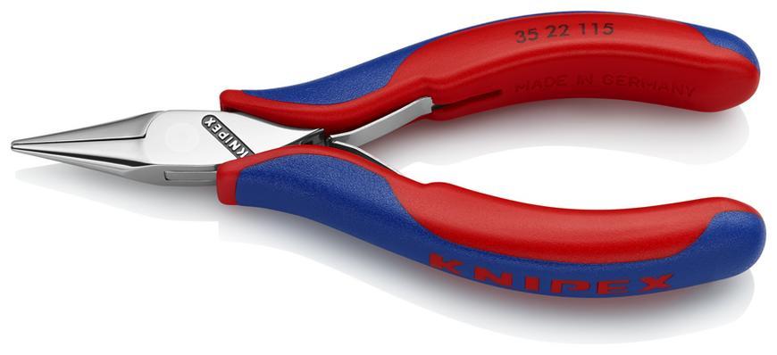 Klieste KNIPEX 35 22 115 SB, 115mm, ploche, rovne, dlhe celuste, pre elektroniku
