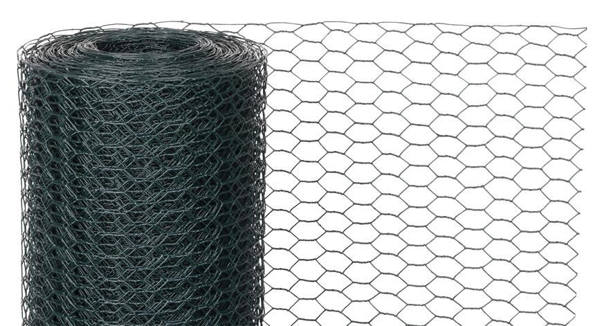 Pletivo GARDEN HEX PVC 1000/20/0,9 mm, zelené, RAL 6005, šesťhranné, chovateľské, bal. 25 m