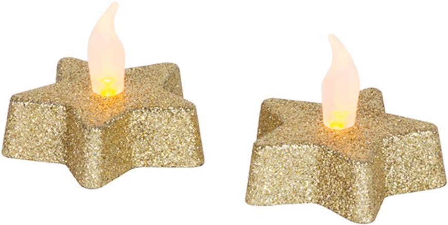 Svieka MagicHome Vianoce, Hviezda, zlat, tepl biela, 5,8x4,8 cm