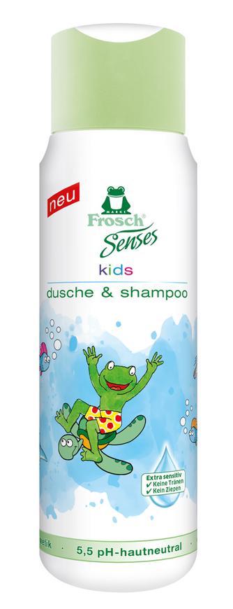 Gél Frosch EKO Senses, sprchovací gél a šampón pre deti, 2v1, 300 ml
