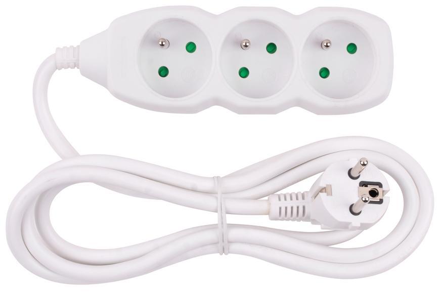 Kábel DG-F803B 01,50 m, predlžovací, 3 zásuvky