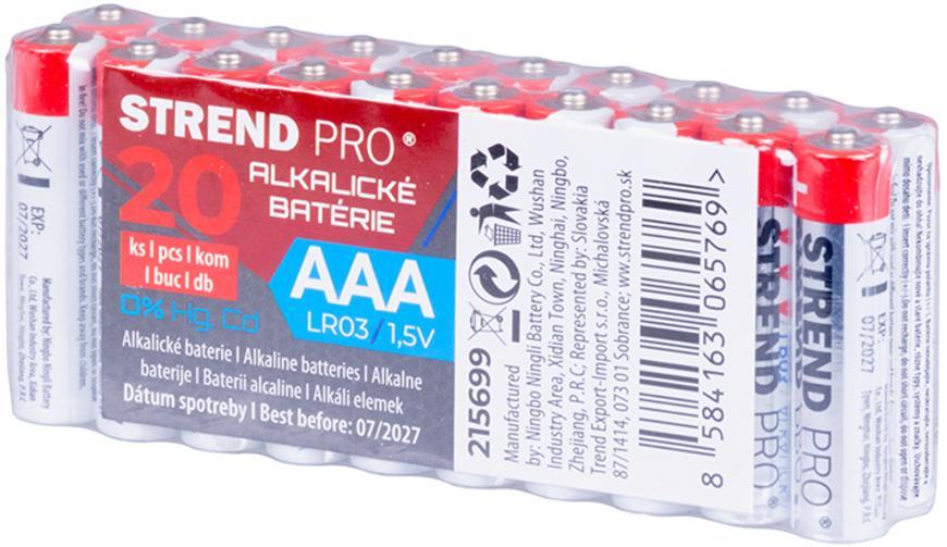 Batéria Strend Pro, LR03, 20 ks, AAA tužka