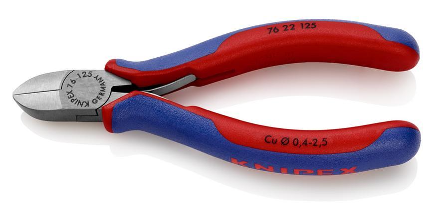 Klieste KNIPEX 76 22 125, 125 mm, stipacie, bocne, pre elektromechanikov