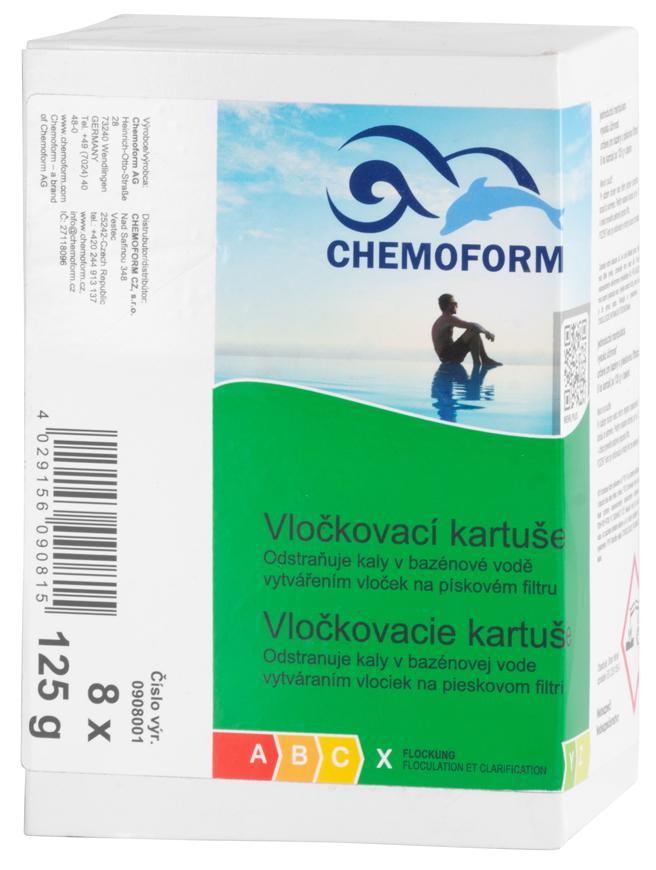 Prípravok do bazéna Chemoform 0908, Flock, vločkovacia kartuša, 8x125 g