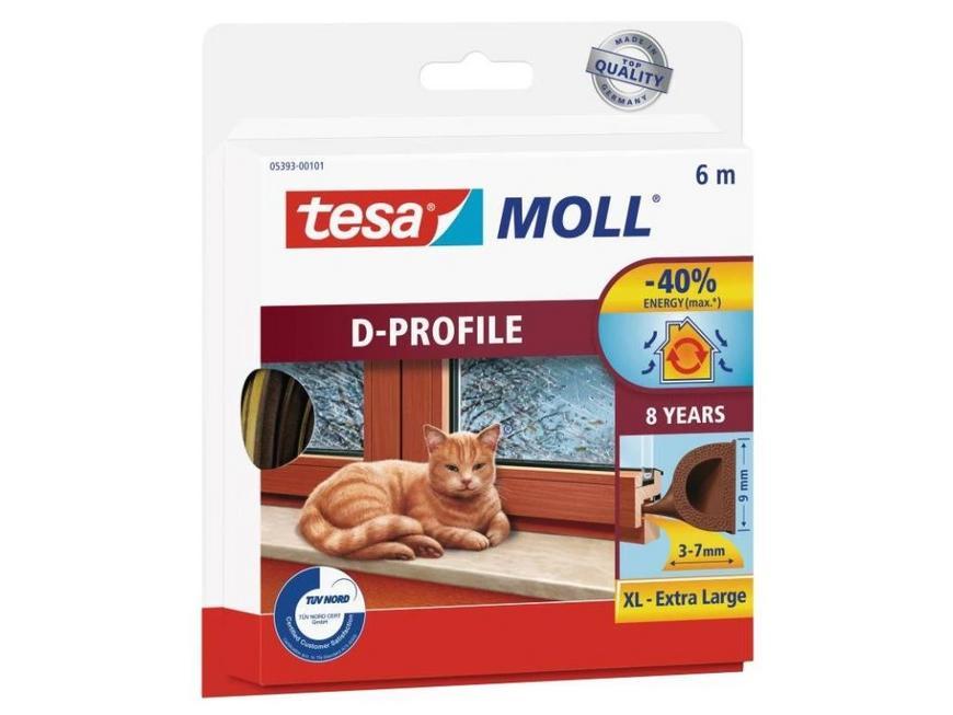 Tesnenie tesa profil D, hnedé, L-6 m