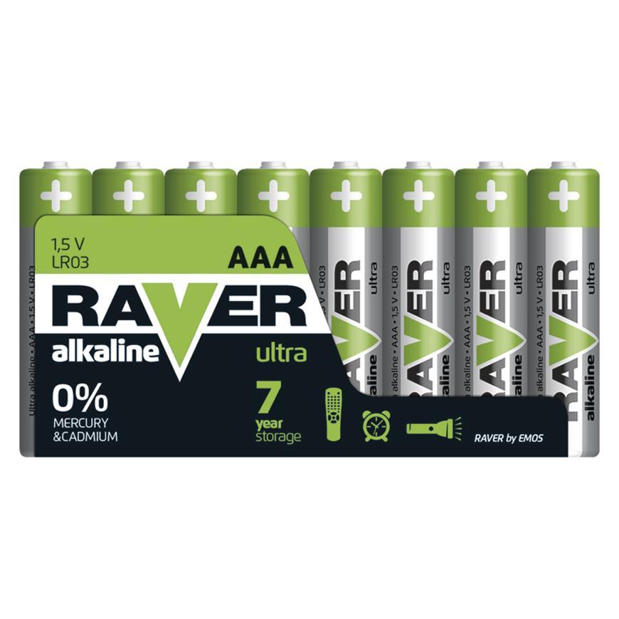 Batéria RAVER Ultra Alkaline, LR03, bal. 8 ks AAA mikrotužka