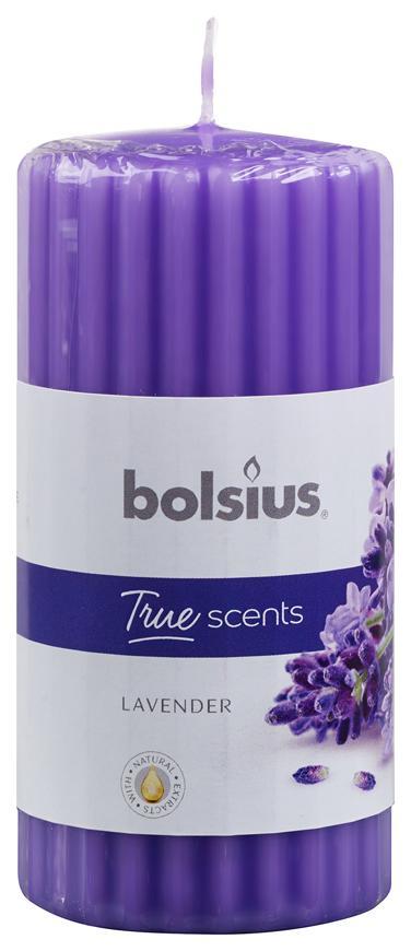 Svieka Bolsius Pillar True Scents 120/60 mm, valcov, vonn, levandua