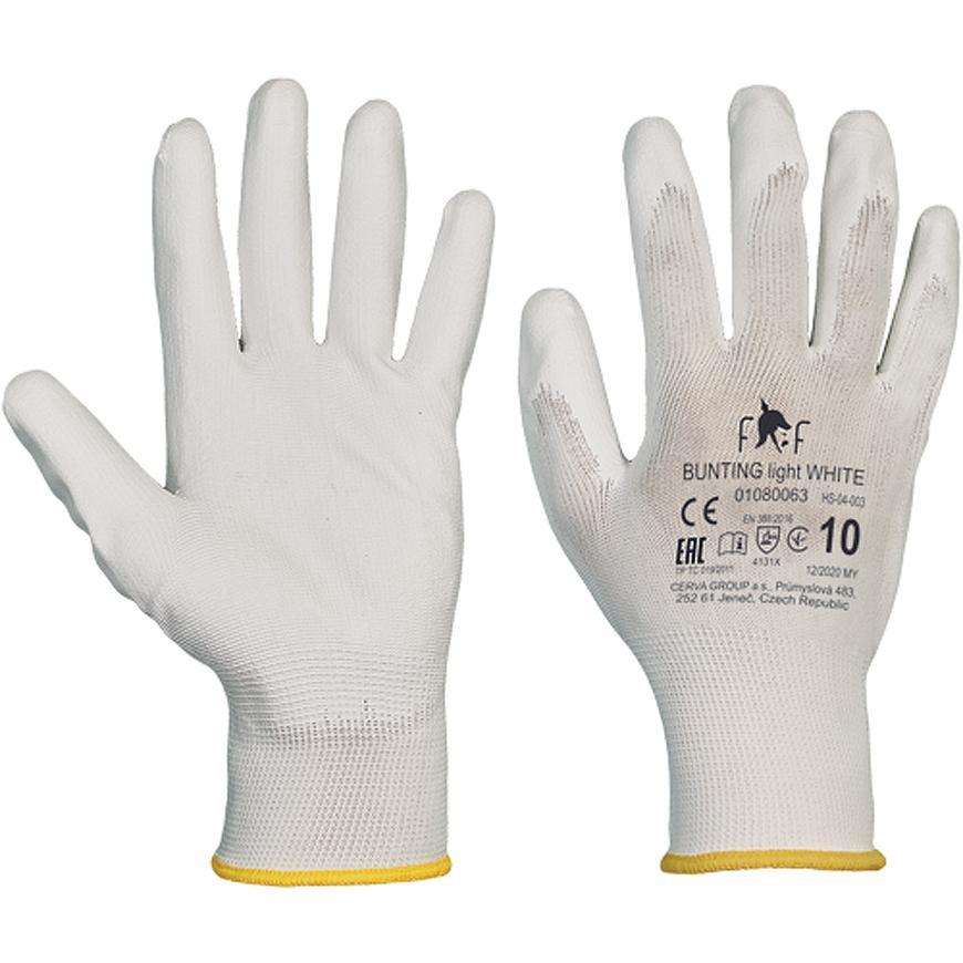 Rukavice BUNTING Light White 09/L zhradn