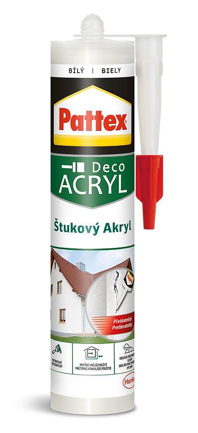 Akryl Pattex, štukový, tmel, 280 ml