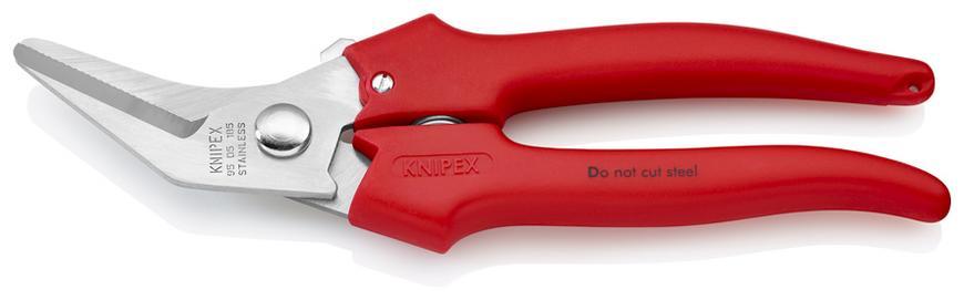 Noznice KNIPEX 95 05 185, 185 mm, kombinovane, zahnute 40st