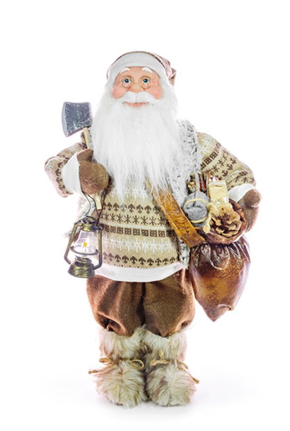 Dekorácia MagicHome Vianoce, Santa so sekerou, 046 cm