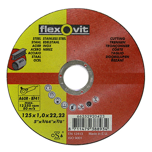 Kotúč flexOvit 20423 125x1,0 A60R-BF41, rezný na kov a nerez