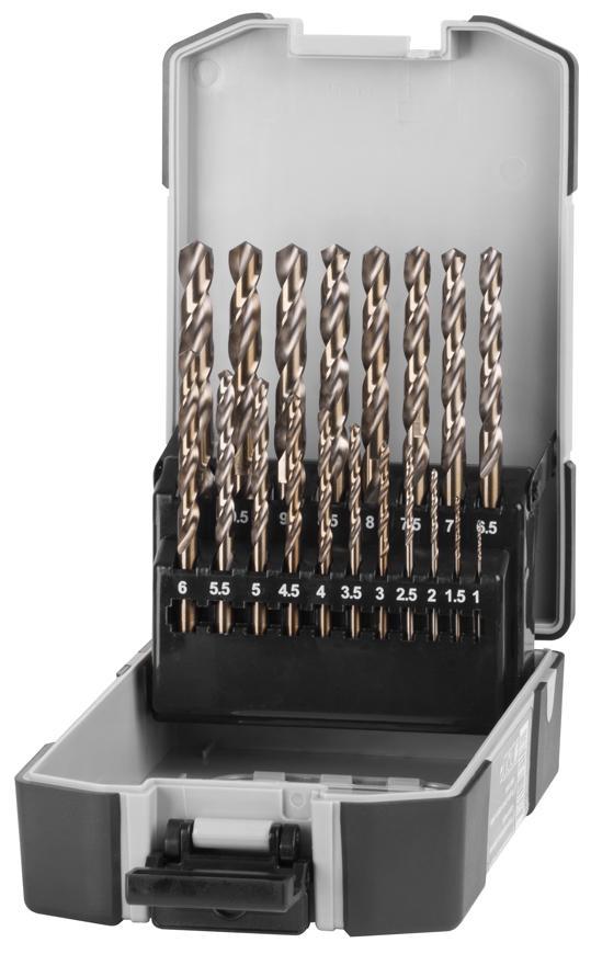 Sada vrtákov Strend Pro M2, do kovu, 19 diena, 1-10 mm, HSS, DIN-338, professional