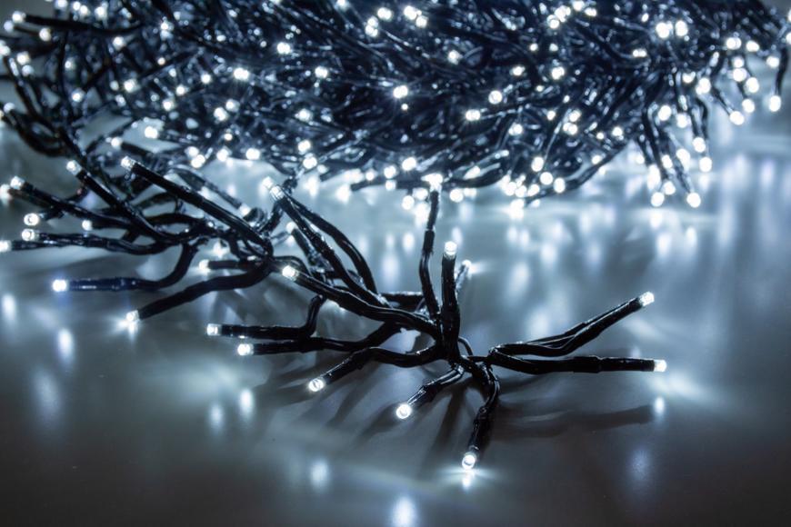 Reťaz MagicHome Vianoce, 1120 LED studená biela, jednoduché svietenie, 230V, 50 Hz, IP44, exteriér, osvetlenie, L-10 m