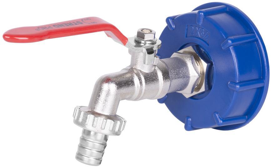 Sada Strend Pro, ventil 3/4" (Zn redukcia 1") + plastová redukcia 60 mm + výpust 1/2" , na IBC nádrž