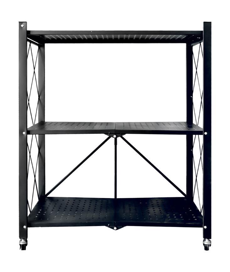 Regál Racks RAW3T, kovový, 3 police, 0870x720x340 mm, max. 50 kg/polica, prenosný