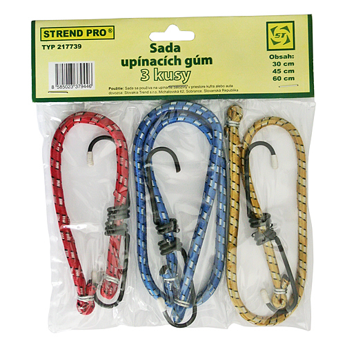 Guma upínacia Strend Pro LB349, 8 mm, 1x 30-45-60 cm, s oceľovými háčikmi