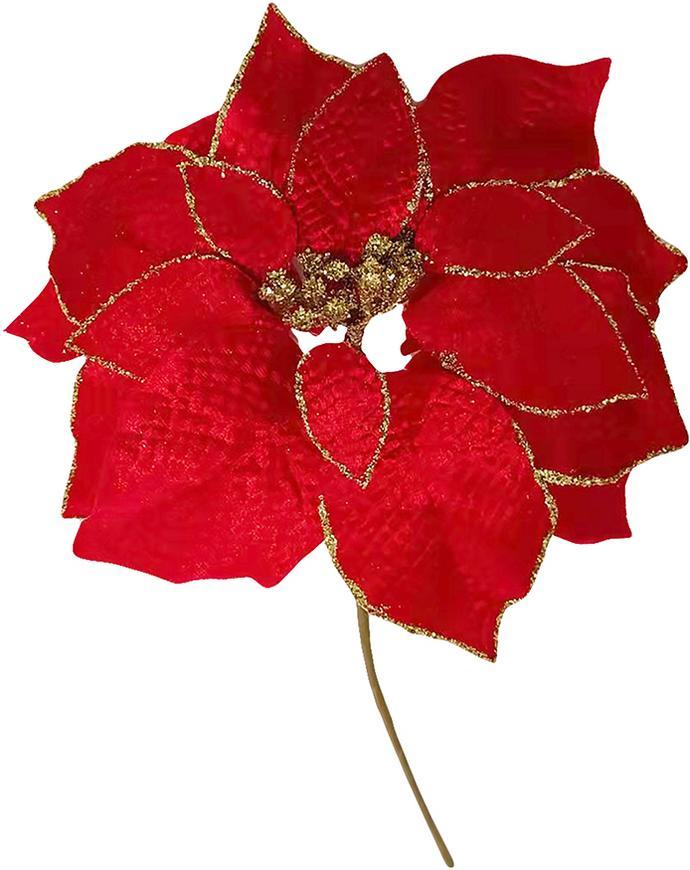 Kvet MagicHome Vianoce, Poinssetia, červená, stonka, bal. 6 ks