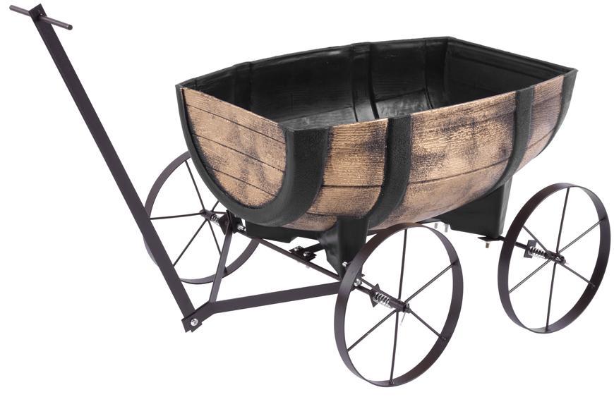 Kvetináč Strend Pro Woodeff, 41,5x29x19cm, whiskey barel wagon