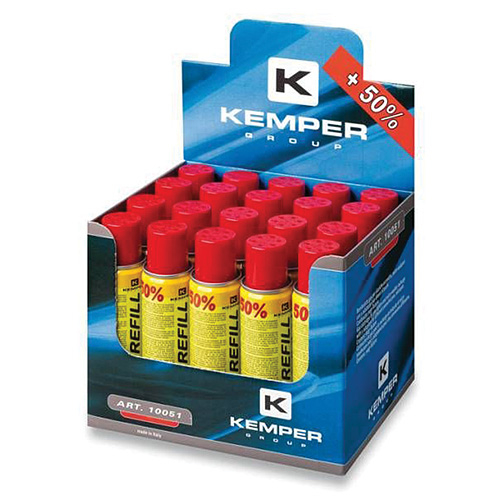 Plyn KEMPER 10051, Bután, kartuš 90 g, 150 ml, na plnenie, do zapaľovačov, Sellbox