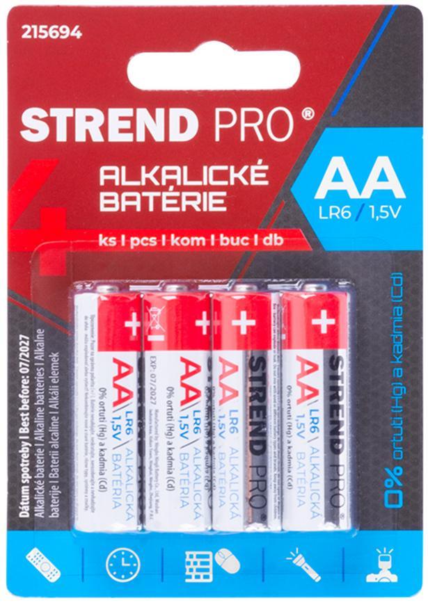 Batéria Strend Pro, LR6, 4 ks, AA tužka, blister