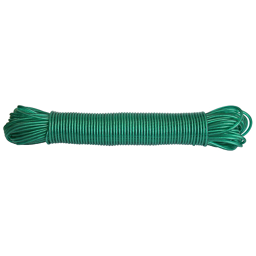 Šnúra na prádlo ROPE PVC WiCo L-30 m/4 mm, oceľové jadro, zelená