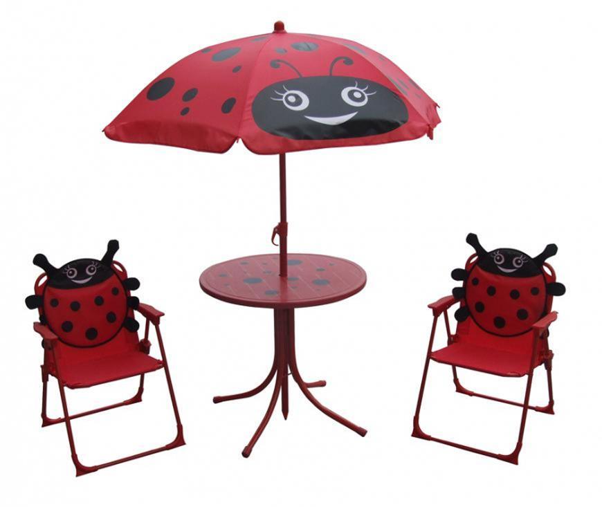 2.TRIEDA Set LEQ MELISENDA Mariquita, lienka, slnečník 105 cm, stôl 50 cm, 2 stoličky