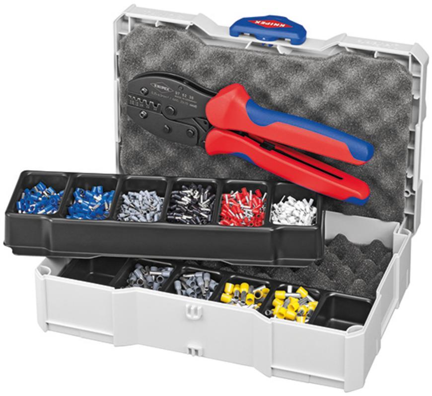 Sada KNIPEX 97 90 23, lisovacia, pre koncove dutinky s plast. objimkami