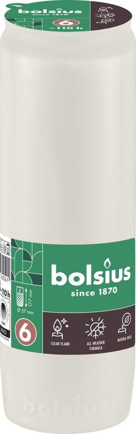 Npl Bolsius, 110 h, 342 g, 57x177 mm, do kahanca, biela, olej
