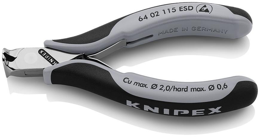 Klieste KNIPEX 64 02 115 ESD, 115 mm, stipacie, 90st, celne, pre elektroniku