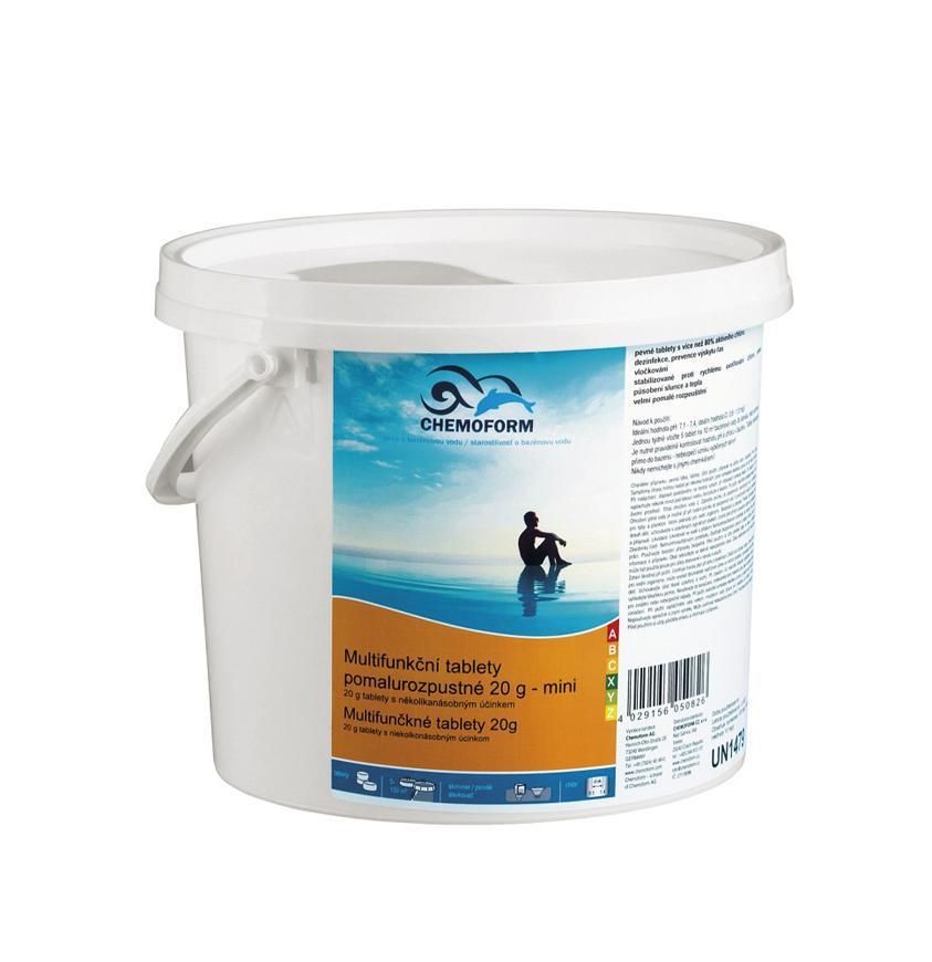 Tablety Chemoform 8601, 20 g, multifunkčné, pomalorozpustné, bal. 1 kg