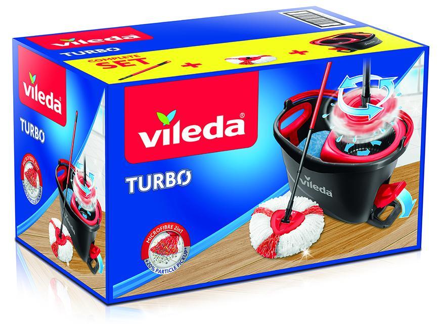 Súprava upratovacia Vileda TURBO rotačný mop na podlahy + vedro