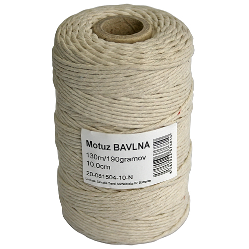 Motúz Cotton L-130 m/190 g, bavlna, TubePack