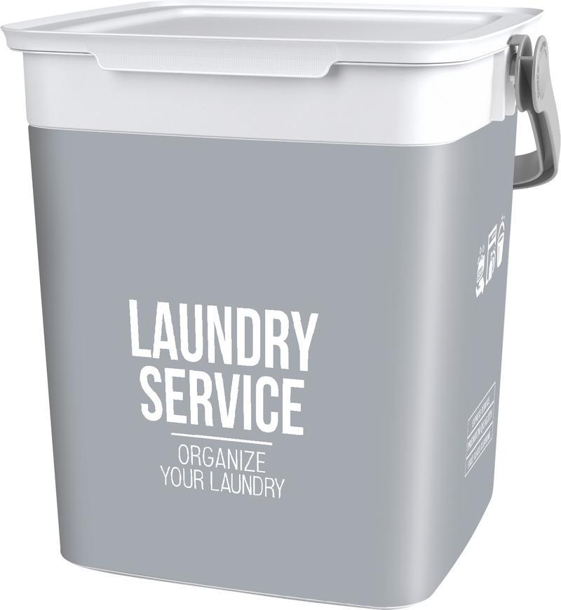 Kôš na bielizeň KIS Chic Laundry Bag, sivý, 23x25,5x25 cm