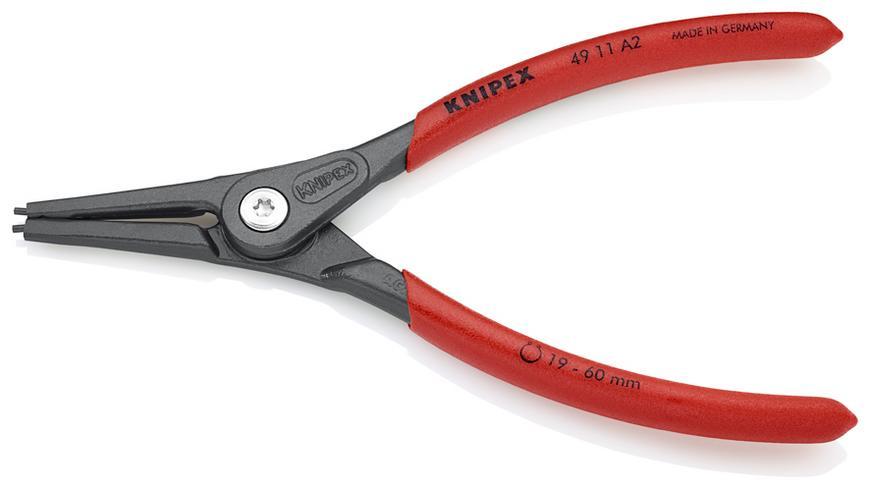 Klieste KNIPEX 49 11 A2, 19-60 mm, rovne, precizne, na vonk. poist. kruzky