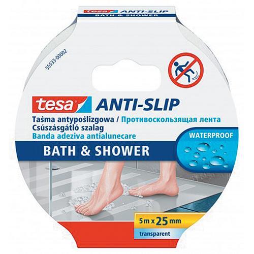 Pska tesa Anti-slip Bath&Shower, protimykov do kpene, transparentn, lepiaca, 25 mm, L-5 m