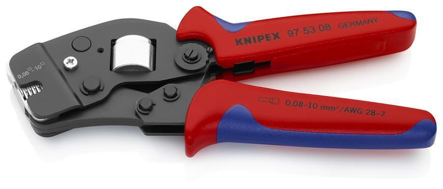 Klieste KNIPEX 97 53 09, 190 mm, 0.08-10.0+16mm, samostavit., lisovacie
