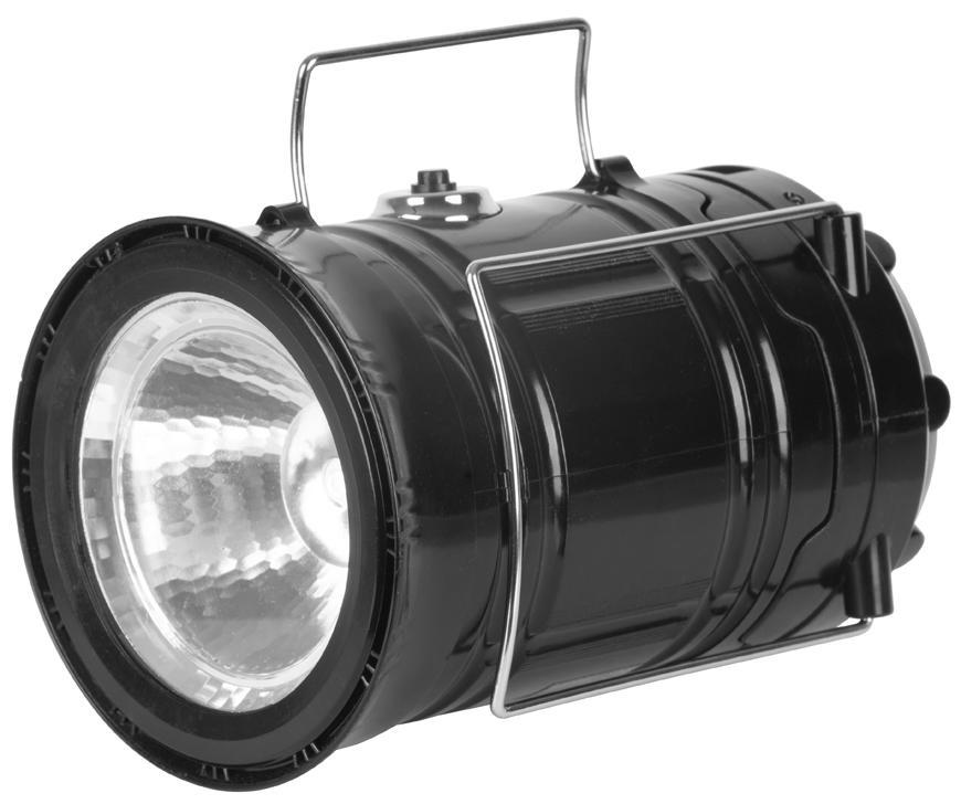 Lampa Strend Pro Camping CL102, LED, 80 lm, 1200mAh, efekt plameňa, kempingové svietidlo, nabíjanie solar, USB výstup