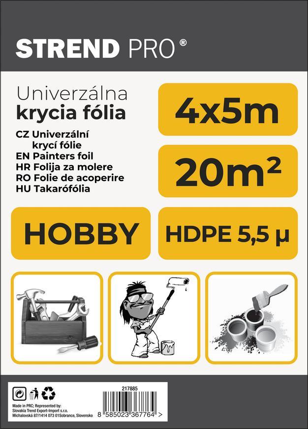 Flia krycia Strend Pro Hobby, maliarska, 4x5 m, 5,5, zakrvacia