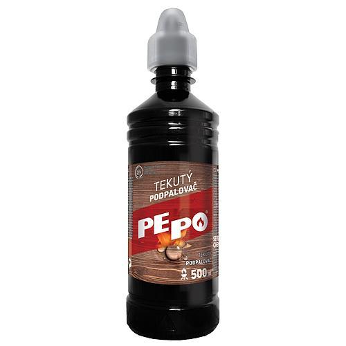 Podpaľovač PE-PO® tekutý, 500 ml. rozpaľovač na gril, kachle, krby, pece
