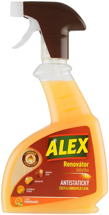 Sprej Alex renovátor nábytku, antistatický, pomaranč, 375 ml