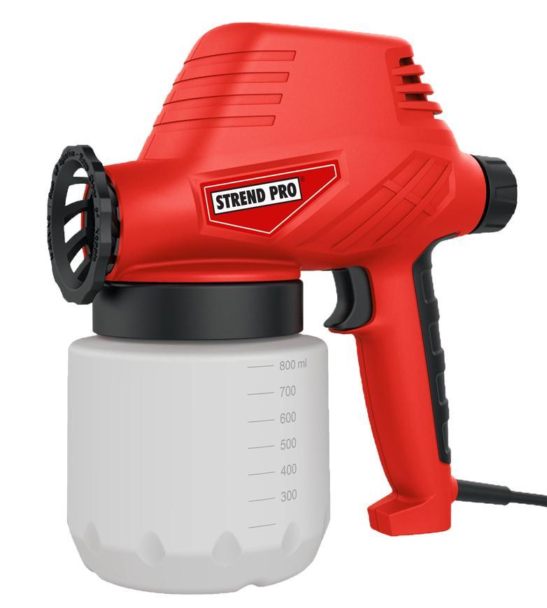 Pištoľ Strend Pro SGU100-8, 100W, 800 ml, striekacia, nádobka spodná