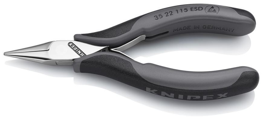 Klieste KNIPEX 35 22 115 ESD, 115mm, ploche, rovne, dlhe celuste