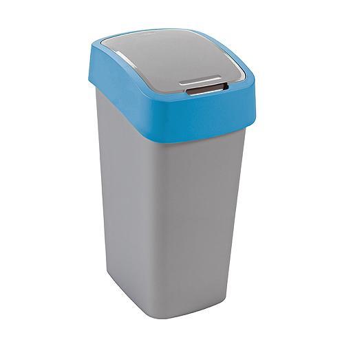 Kôš na odpad Curver® FLIP BIN 50L - šedostrieborný/zelený